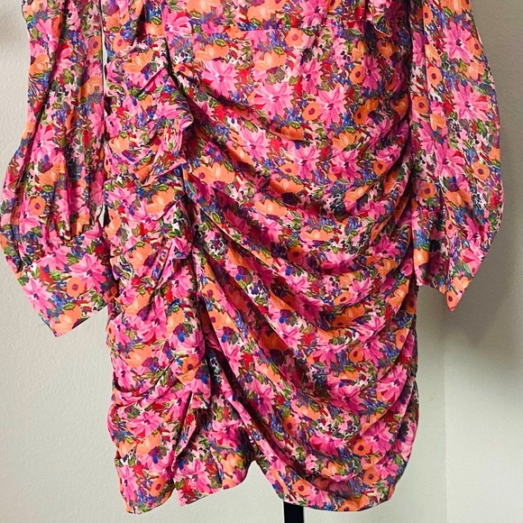 ZARA Blogger Fav Floral Ruffle Mini Dress New Plus Size - Picture 9 of 16